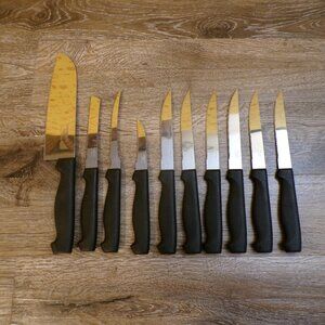 Sharpsu 2000 Stainless Steel Knives 10 Piece Gourmet Cutlery Set Unused